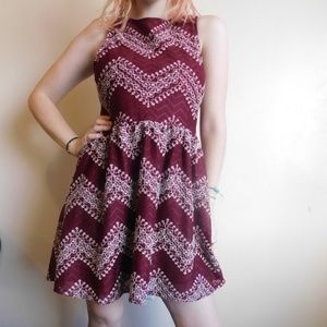 Red Lace Sleeveless Midi Dress